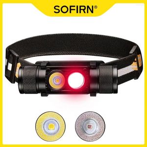 Lampes frontales H25LR LED 90 haute CRI lampe frontale rechargeable puissante lampe de poche légère avec lumière blanche brillante 660nm torche rouge profond