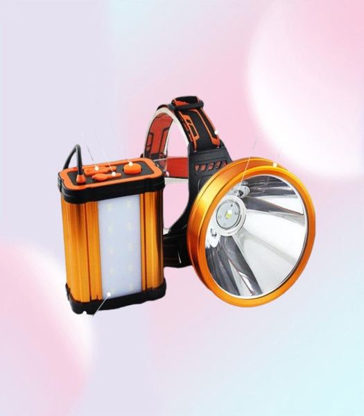 Lampes frontales Super Bright Phare Forte Lumière Power Bank Taille Suspendue HeadMounted Rechargeable Miner39s Lampe Durable9260485