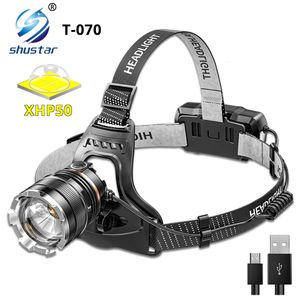 Koplampen Super Bright XHP50 LED -koplamp Waterdichte koplamp Oplaadbare visavontuurcampinglichten Verlichting 500 meter 221117