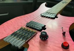 Pont de guitare sans tête frette ventilée sans tête-ponts de ventilateur en laiton fixes simples pour guitare électrique Chrome 7 cordes