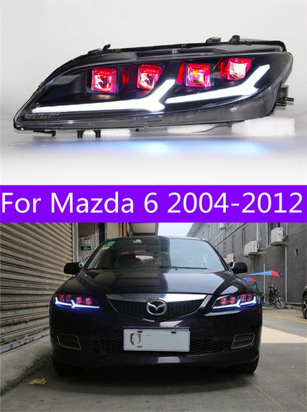 Phare tout LED pour voiture Mazda 6 phare 2004-2012 Mazda6 LED brouillard Bi xénon ampoule phares diurnes