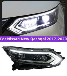 Koplamp Alle LED voor Dualis Koplamp 201 7-20 20 Nieuwe Qashqai DRL Dagrijverlichting Grootlicht lens Signaal Lamp