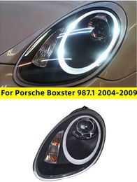 Koplamp Montage Voor Porsche Hoofd Lamp Boxster 987.1 2004-2009 Cayman Upgrade Led-dagrijverlichting Lens
