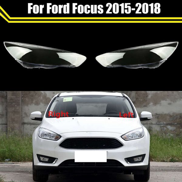 Couvercle de phare en matériau PC, coque de phare, abat-jour Transparent, étui de lentille en verre, capuchons de lumière pour Ford Focus 2015 2016 2017 2018