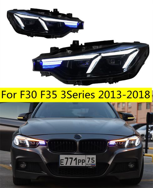 Phare pour série 3 F30 F35 2013-2018 phares Upgrae 2022 Style remplacement DRL angel eye lumières diurnes phare projecteur lifting