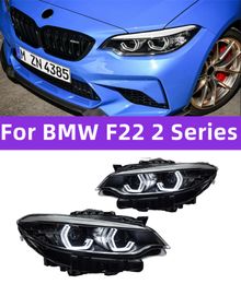 Koplamp voor BMW F22 2-serie LCI-koplampen Montage LED Angel Eye-daglichten Front-signaallichten Upgrade