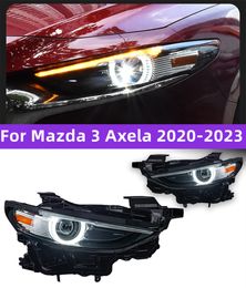 Phare LED pour Mazda 3 Axela 20 20-2023 LED DRL Hid, lampe frontale Angel Eye Bi xénon
