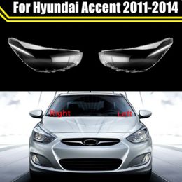 Lentille de phare pour Hyundai Accent 2011-2014 couverture de phare de voiture étanche masque remplacement Auto coquille verre abat-jour