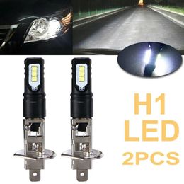 Phares 2X H1 6000K Super Bright White 6000LM DRL Kit d'ampoule de phare LED HighBeam