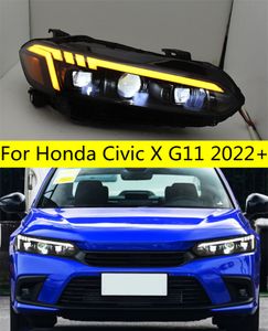 Ensemble de phares antibrouillard LED pour Honda Civic X G11 2022 pouces, mise à niveau des feux de route, feux de jour, clignotant