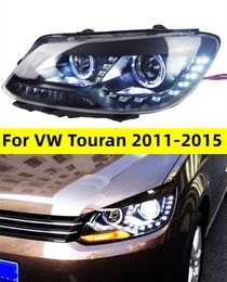 Koplampen voor VW Touran LED-koplamp 2011-20 15 Hoofdlampupgrade DRL Dynamic Signal Lamp voorlicht Assembly