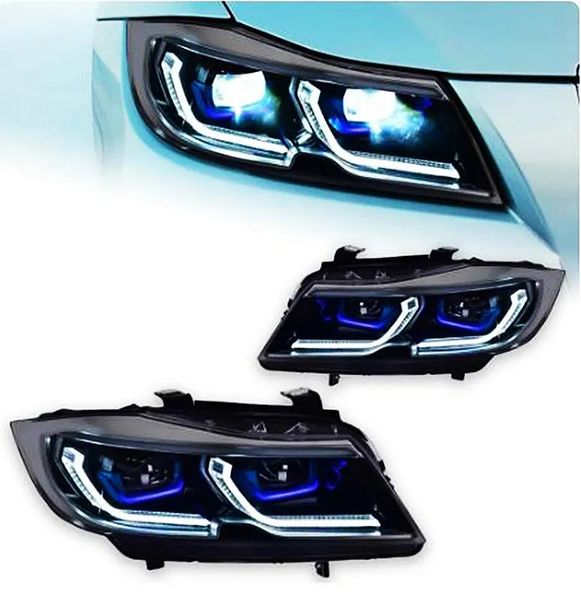 Faros delanteros LED para faros BMW E90 2005-2012 320i 318i 323i Serie 3 Hid Bi Xenon Beam luces de circulación