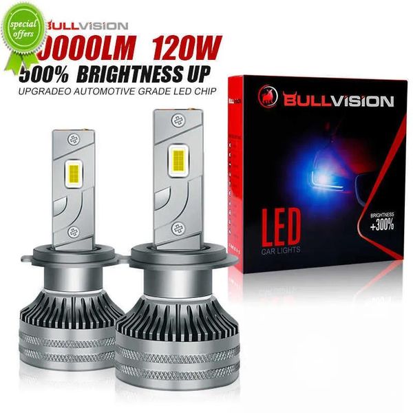 Faros Nuevo H4 LED 120W H7 LED Canbus H1 faro de coche H9 H8 H11 H1 9005 9006 120W 60000LM 6000K estilo de coche faros de coche bombillas de luz antiniebla