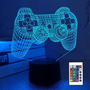 Hoofdtelefoon 3D Night Light Attivolife Headset Illusion Hologram Lamp 16 Kleuren Verandering met afstandsbediening Dimable Gamer Room Room Decor Aortelefoon Geschenken