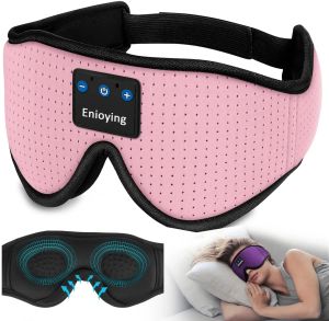 Casque / casque 3D Bluetooth 5.2 Écouteur de sommeil Masque de sommeil respirant Musique Bande de couchage Bouchon pour les cadeaux de voyage en avion latérale