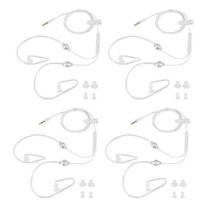 Auriculares/auriculares 4 Uds., tubo de aire estéreo de 3,5 Mm, auriculares con cable, auriculares binaurales antiradiación, auriculares con aislamiento de ruido, micrófono para teléfono móvil