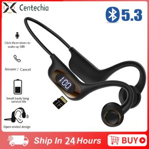Casque/Casque AKZG3 Conduction osseuse Bluetooth écouteur V5.3 crochet d'oreille Conduction aérienne sans fil étanche sport casque prend en charge la carte TF