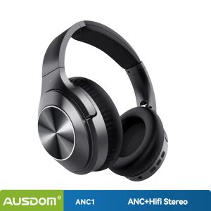 Casque / casque Ausdom ANC1 casque sans fil casque actif anuilant le casque Bluetooth 5.0 HIFI Stéréo pliable avec microphone pour le téléphone