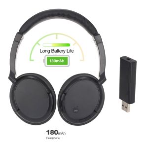 Hoofdtelefoon/headset Draadloze FM-hoofdtelefoon Over-ear muziek-oortelefoon met zender 3,5 mm RCA bekabelde hoofdtelefoon Ondersteuning FM-radio voor tv PC-telefoon