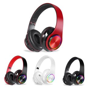 Hoofdtelefoon/headset Opvouwbare draadloze hoofdtelefoon Bluetooth-headset Stereo oortelefoon met microfoon Ondersteuning SD-kaart FM voor Xiaomi Iphone Sumsamg Telefoon PC