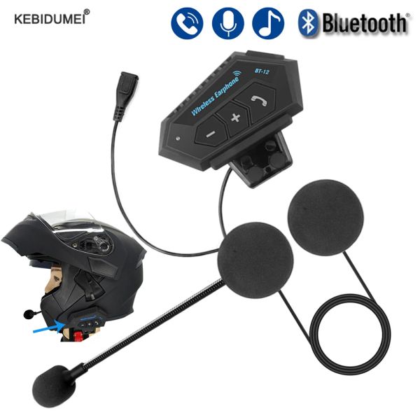 Auriculares/Auriculares Auriculares para motocicleta Auriculares para casco Auriculares Bluetooth 5.0 Auriculares inalámbricos para motor Auriculares para bicicleta Auriculares estéreo manos libres