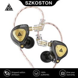 Casque/Casque Nouveau EDX Pro QKZ ZX3 écouteur HiFi musique basse écouteurs double lecteur casque filaire avec Microphone casque antibruit Gamer