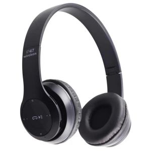 Casque / casque P47 Écouteurs de fil sans fil Inalambicos pour iOS Android mobile Xiaomi Sumsamg Huawei Prise en charge de la carte SD Bluetooth Ecoutphone