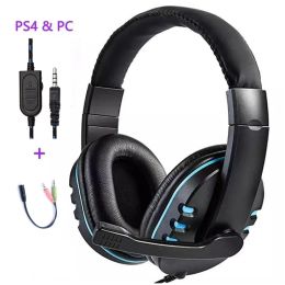 Écouteur de jeu filaire professionnel / casque avec microphone pour ordinateur portable PS4 PS5 PS5 et Switch Gamer Headset Gifts