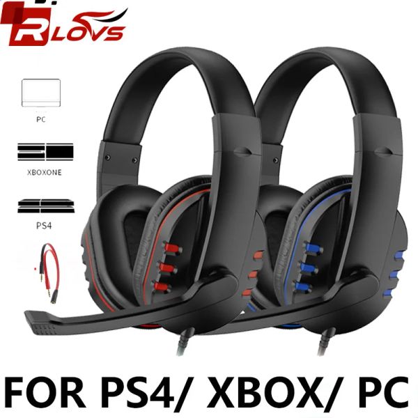 Casque/Casque RLOVS casque de jeu 3.5mm filaire casque de joueur avec microphone contrôle du Volume écouteur de joueur casque pour Xbox PS4 PC