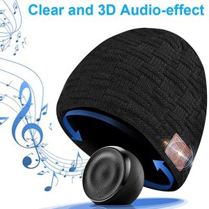 Hoofdtelefoon/headset Draadloze Bluetooth-hoofdtelefoon Stereo-oortelefoon Zachte warme muts Muziekheadset met microfoon voor handsfree