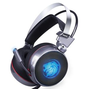 Casque / casque ZOP N43 Stéréo Gaming Headset 7.1 Virtual Surround Bass Gaming Elecphone Headphone With Mic LED Light for Computer PC Gamer