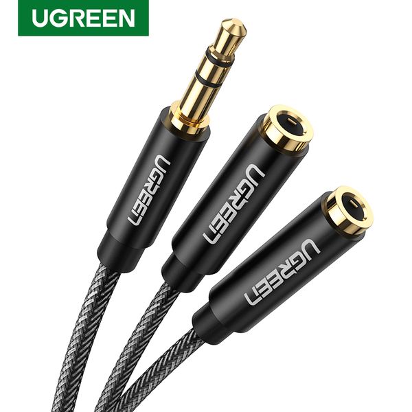 Câble séparateur de casque 3,5 mm Y Audio Jack Splitter Extension Câble AUX 3,5 mm mâle à 2 ports 3,5 mm Adaptateur AUX femelle