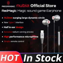 Hoofdtelefoon 100% Originele Nubia Redmagic MagicSound Oortelefoon Type C 3.5MM Bedrade Oortelefoon 14.2mm Driver Diameter