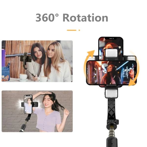 Écouteurs 1axis Q08D Trépied de stabilisateur de cardan pour ordinateur portable pour vlog / live / vidéo iosandroid / vidéo