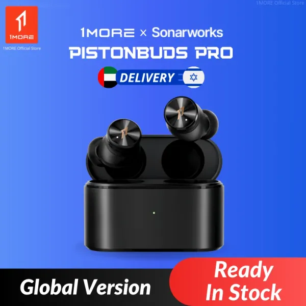 Écouteurs 1MORE PistonBuds Pro Triple Hybride Antibruit Bluetooth 5.2 Écouteurs sans fil Pilote 10 mm Écouteurs 12 EQ musique Batterie 30H