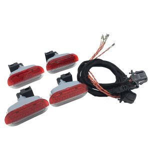 Écouteurs 1set de porte de porte lampe à lampe rouge avec porte-lampe à la lampes à la lampe à la lampe pour le scarabée Golf Jetta 6q0 947 411 6q0 947 411 A 1J0 947 411 E