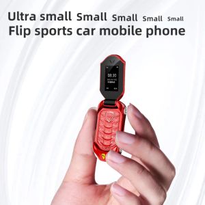 Hoofdtelefoon 2022 Kleine Mini Flip Mobiele Telefoons Ontgrendeld Goedkope Mobiele Telefoon Zonder Camera Bluetooth Dialer F18 Drukknop Telefoon