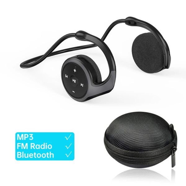 Auriculares Arikasen Bluetooth Auriculares inalámbricos Soporte Tarjeta TF Radio FM Mp3 Oreja abierta HIFI Auriculares deportivos Auriculares impermeables con micrófono