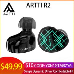 Écouteurs Artti R2 Écouteurs de hifi inférieurs 10 mm beryllium diaphragme Dynamic Coil IEMS Monitor Wired HiFi casque 0.78 2pin 3.5 / 4,4 mm