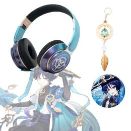 Casque Audifonos Genshin Impact Thème Klee Xiao Beelzebul Hutao Zhongli Kaedeharakazuha Casque sans fil Cosplay Casque Bluetooth