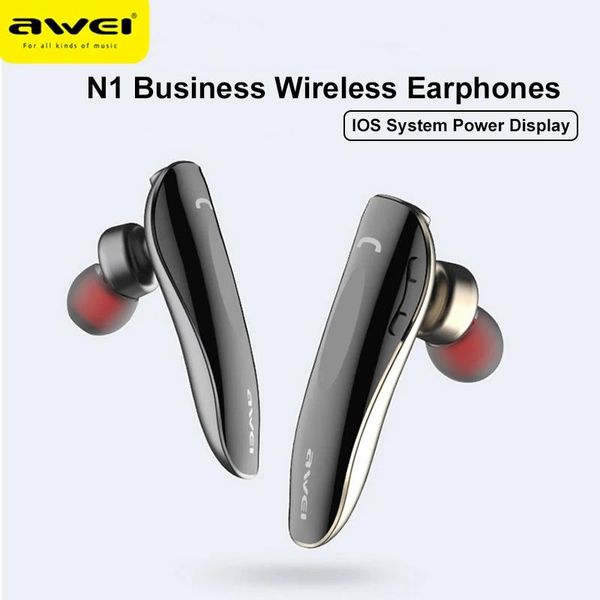 Écouteurs Awei N1 Business écouteur sans fil Bluetooth écouteurs HiFi stéréo casque avec micro mains libres écouteurs crochet d'oreille livraison gratuite