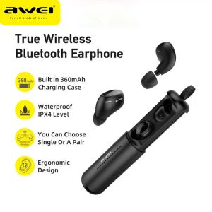Écouteurs Awei T55 TWS Écouteurs sans fil casques Bluetooth Écouteurs de contrôle tactile avec micro casque IPX4 Sport IPX4 Mic