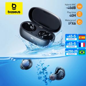 Hoofdtelefoon Baseus Bowie MA10 Pro Draadloze koptelefoon 48dB Actieve ruisonderdrukking Bluetooth 5.3 Oordopjes 40H Batterijduur IPX6 Waterdicht