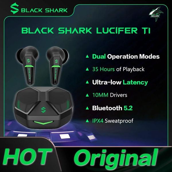 Casque Black Shark Lucifer T1 TWS casque sans fil casque Gamer Fone Bluetooth casque de jeu double Mode pour Xiaomi Black Shark 4S