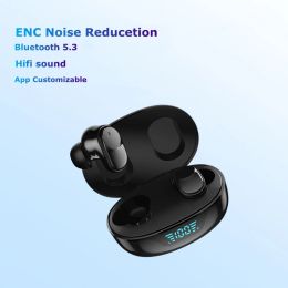 Hoofdtelefoon Bluetooth 5.3 Draadloze oordopjes Touch Control AI ENC Voor Clear Call