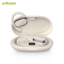 Hoofdtelefoon Bluetooth-hoofdtelefoon Open oor Draadloze oortelefoon met draaibare oorhaken 48 uur speeltijd Diepe basmicrofoons Niet in het oor voor driver