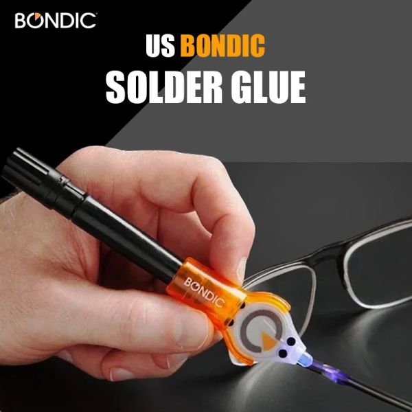 Auriculares Bondic Glass Glue Pen Cinta líquida Linterna UV Fuerte Reparación rápida Herramientas de pegamento Plástico Metal Carpintería Soldadura Vidrio Glue Pen