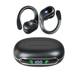 Écouteurs BX30 Écouteurs sans fil Bluetooth 5.3 Earts avec affichage LED micro étanche sur les coiffures d'oreille pour les écouteurs Sport des écouteurs sans fil