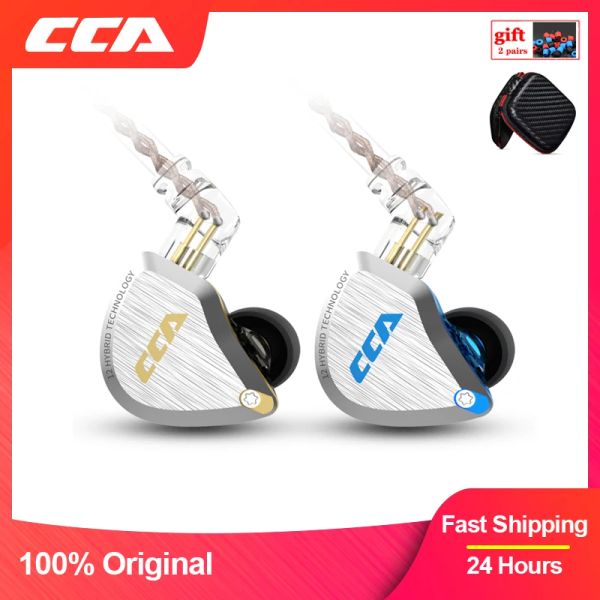 Casque CCA C12 5BA + 1DD hybride suspendu dans l'oreille casque 12 pilotes unité HIFI DJ moniteur écouteurs écouteurs suppression de bruit filaire Gamer PC