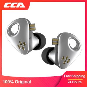 Hoofdtelefoon CCA CXS Metal Aluminium Wired Hooftelefoon Hifi Oor gemonteerde muziekspel Subwoofer Subwoofer Fysieke luchtstroomontwerp van windtunnel